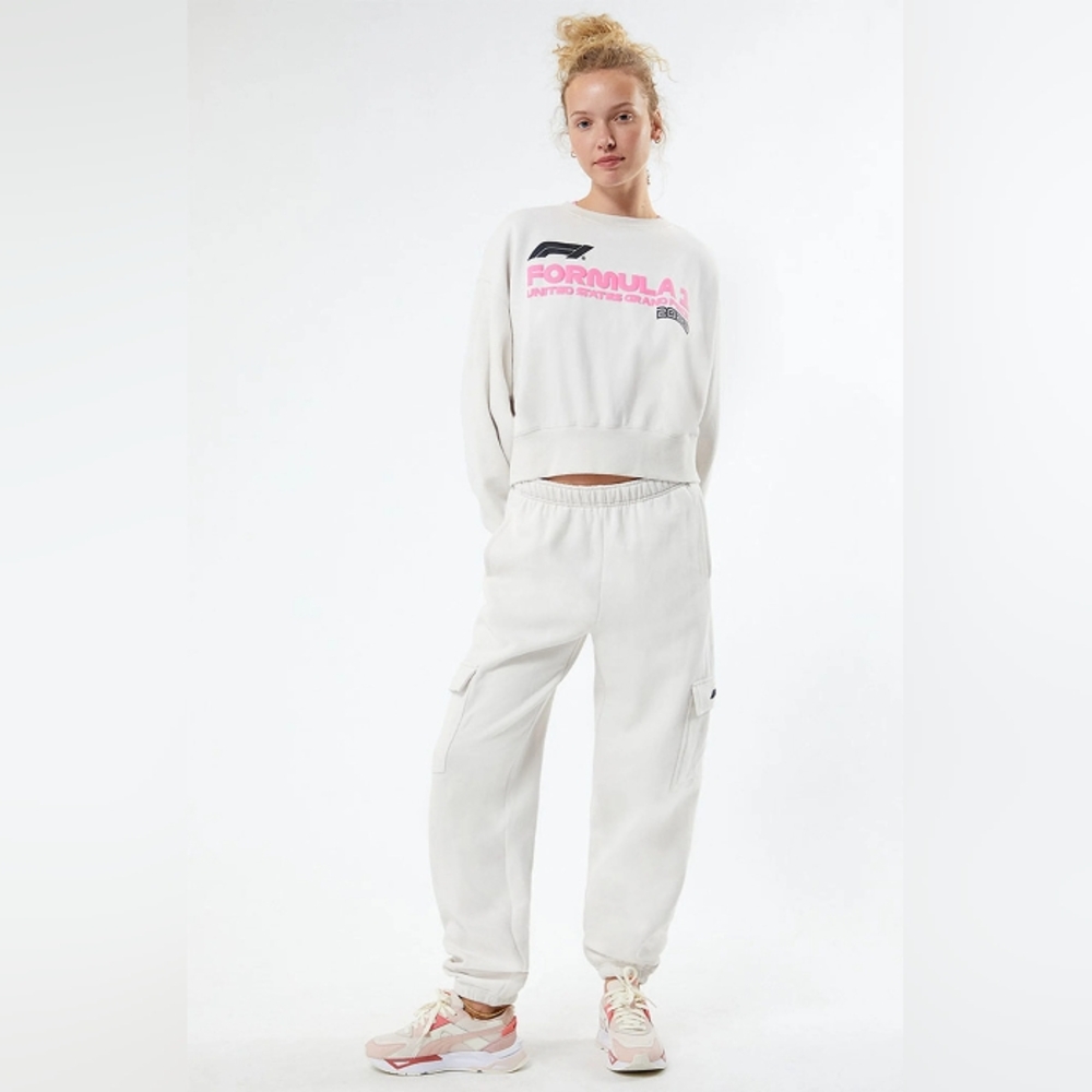 Formula 1 x PacSun Eco Cargo Sweatpants, Large, Grey.